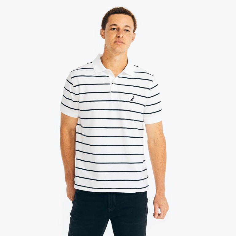 Nautica Classic Fit Striped Blancas | 6kauaqMk