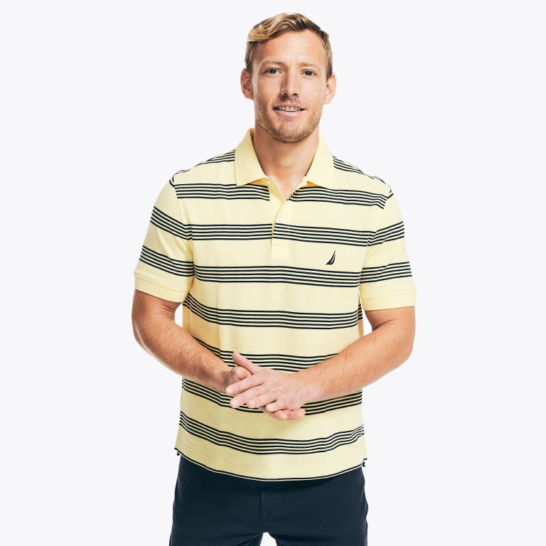 Nautica Classic Fit Striped Deck Amarillo | VGeRVIa5