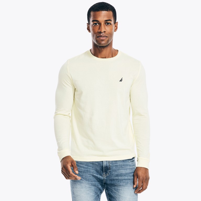 Nautica Crewneck Long-sleeve Amarillo Claro | vpQ4yiNi