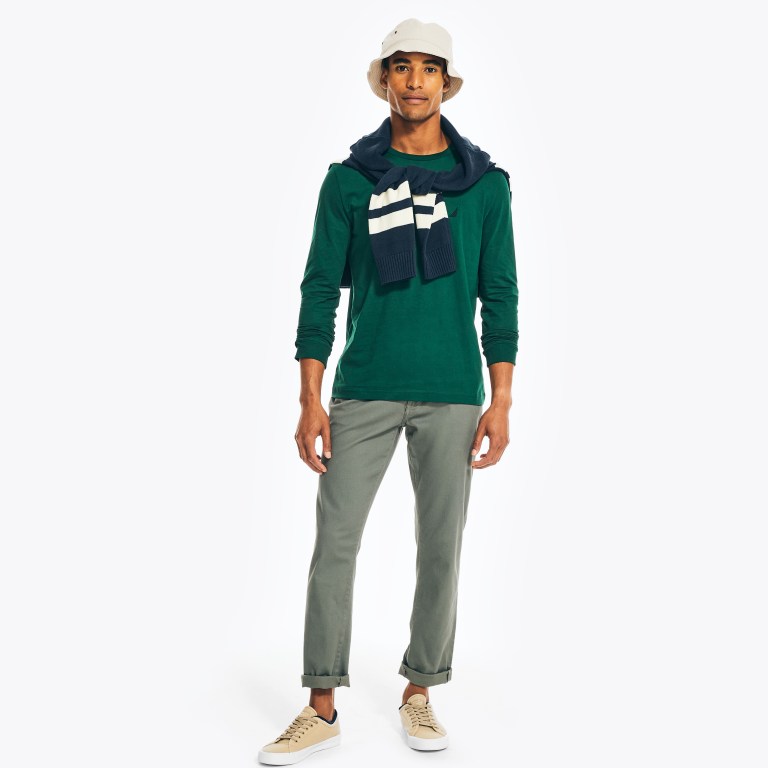 Nautica Crewneck Long-sleeve Verde | tlqgJw7b