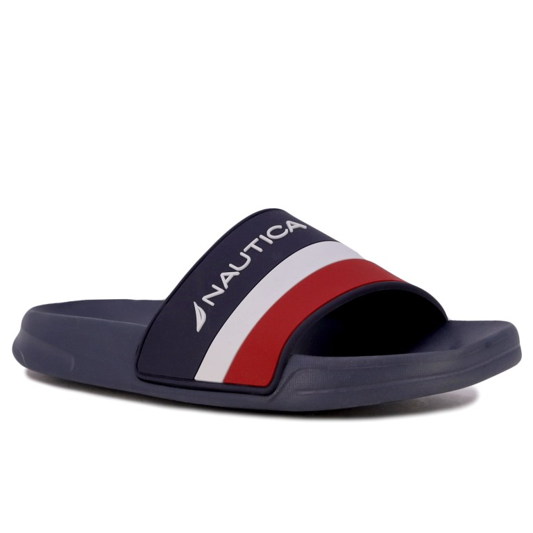 Nautica Embossed Striped Logo Azul Marino | GsZcnQrQ