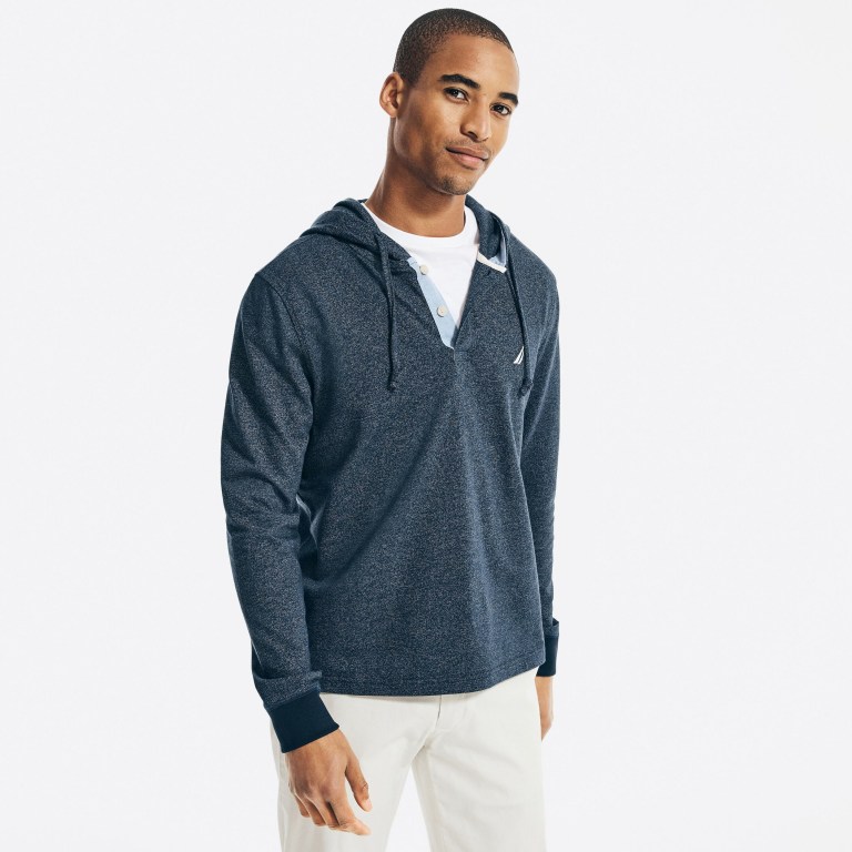 Nautica Encapuchado Long-sleeve Azul Marino | OyQaFmjg