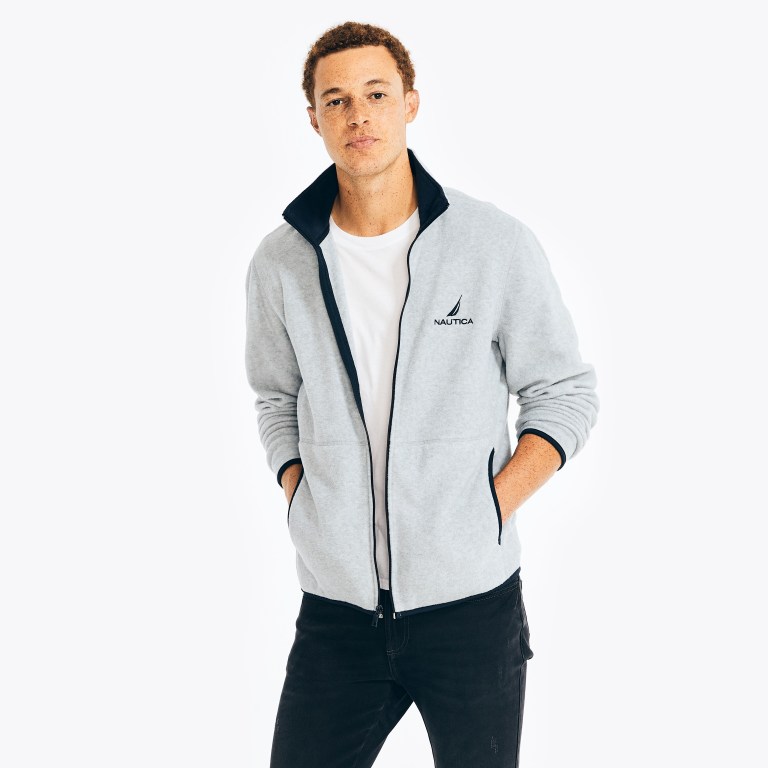 Nautica Full-zip Nautex Fleece Gris | dZn1g1ri