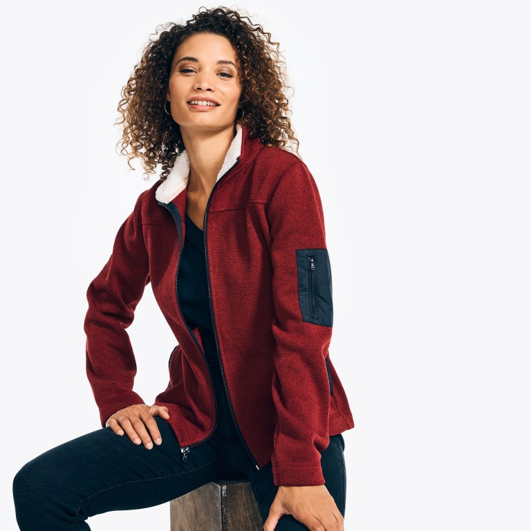 Nautica Mock-neck Fleece Rojas | qp5jHox6