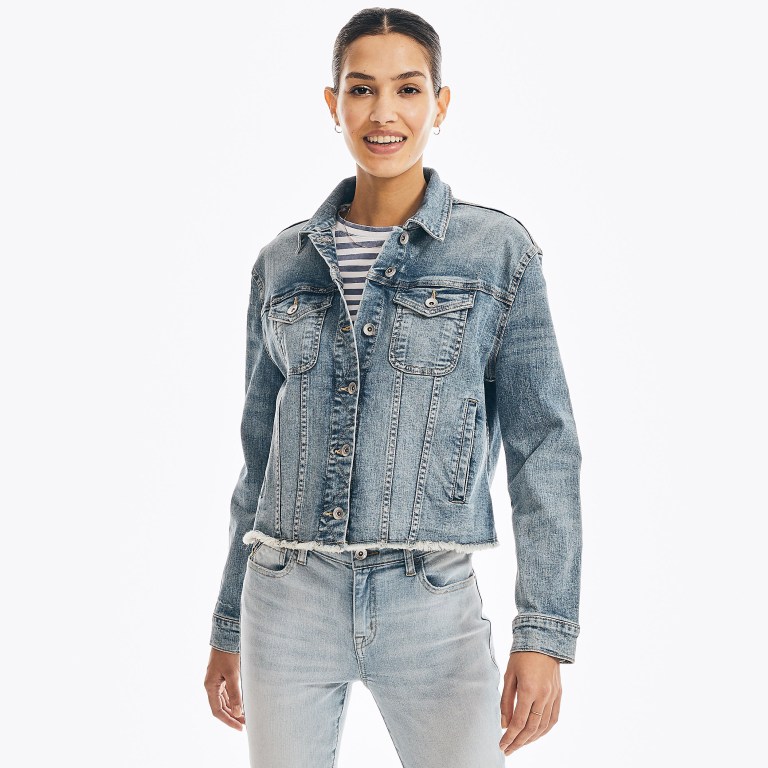 Nautica Nautica Co. Frayed Denim Turquesa Claro | 4rtgOHBQ