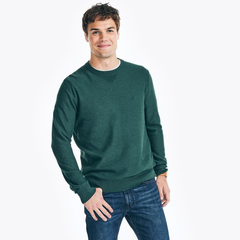 Nautica Navtech Textured Crewneck Azules | eLhFyU2s