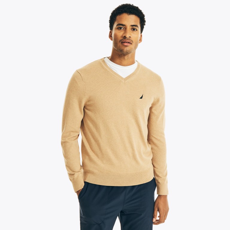 Nautica Navtech V-neck Marrones | qfJVY5Iz