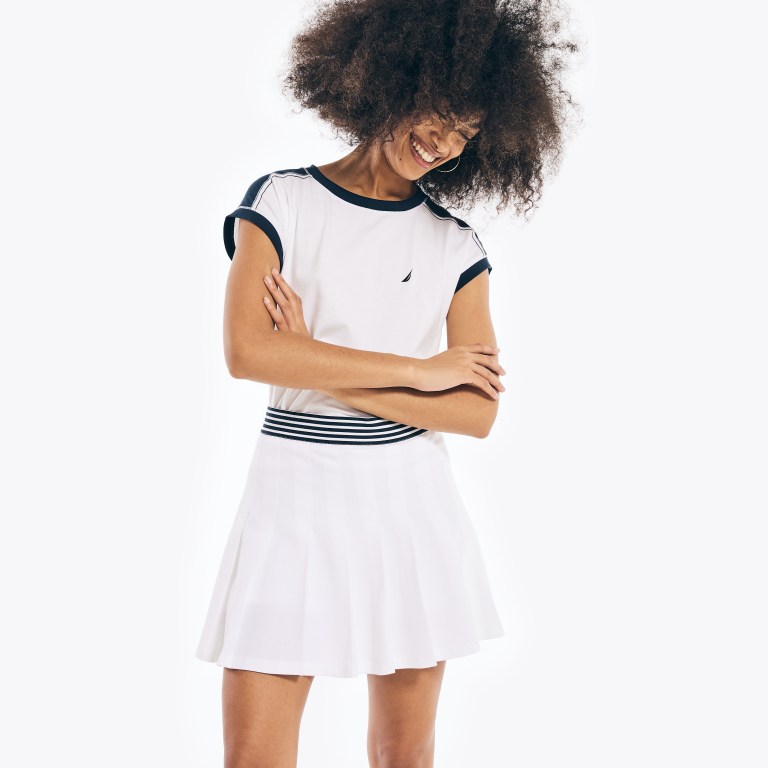 Nautica Pleated Tenis Skort Blancas | OezGOkyR