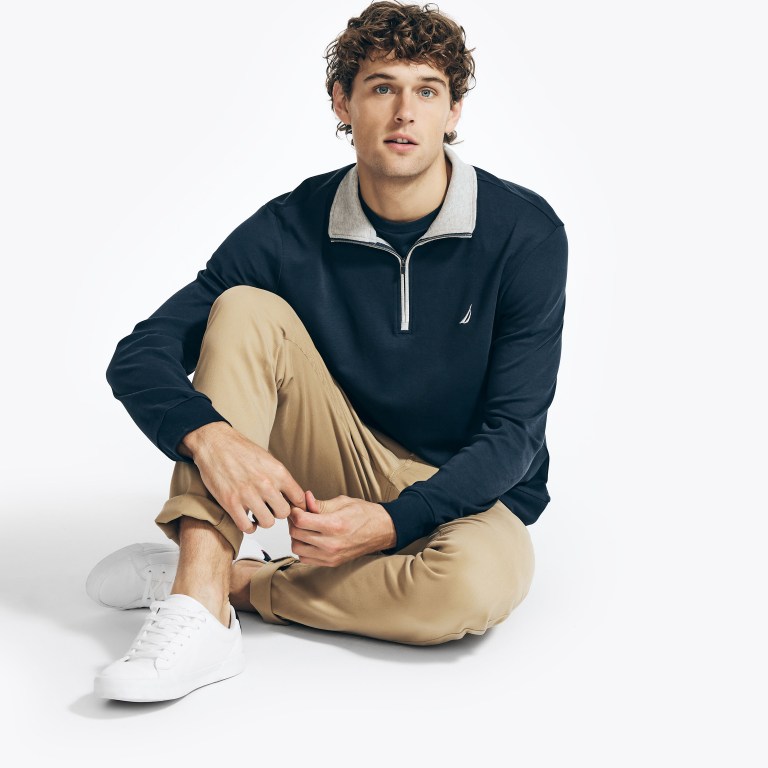 Nautica Quarter-zip Azul Marino | sU8swhzE