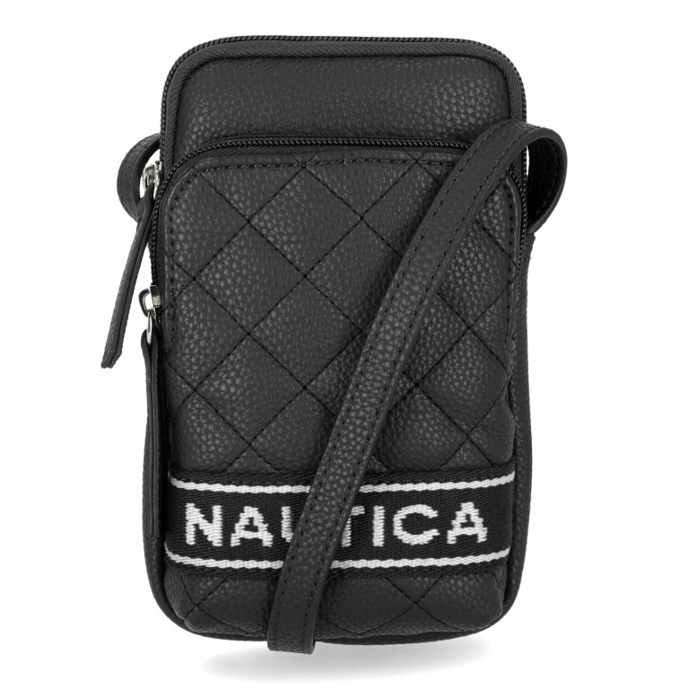 Nautica Quilted Phone Crossbody Negras | u6GZpuNC