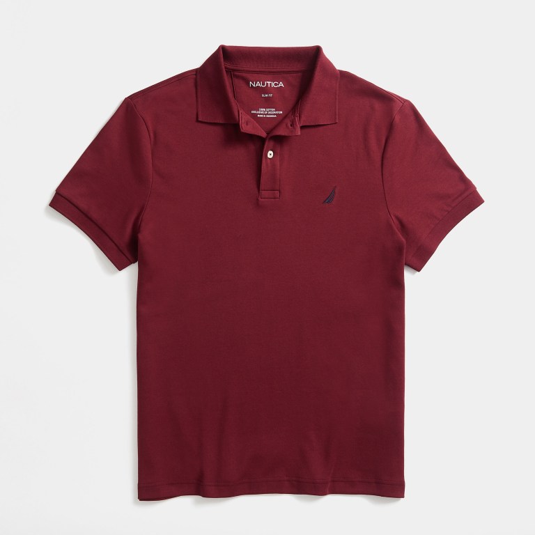 Nautica Slim Fit Interlock Rojas | vodluDVt