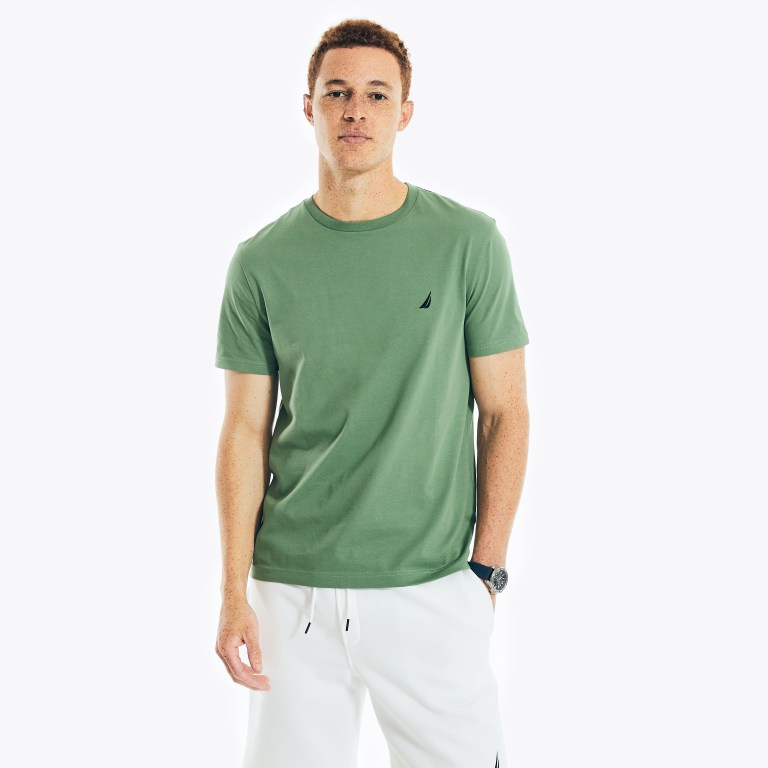 Nautica Solid Crewneck Verde | iRapsjPN