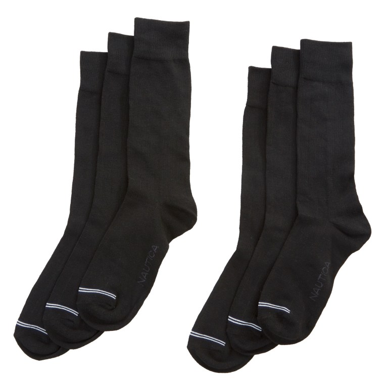 Nautica Solid Ribbed , 5-pack Negras | jpFs5JG1