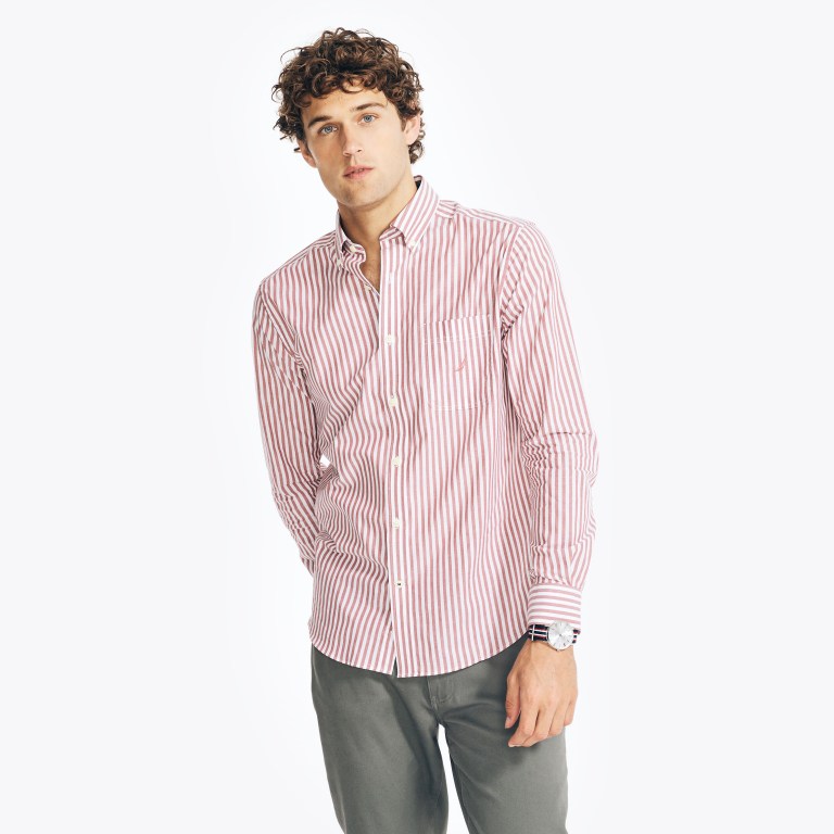 Nautica Striped Poplin Rojas | lDkUhmf7