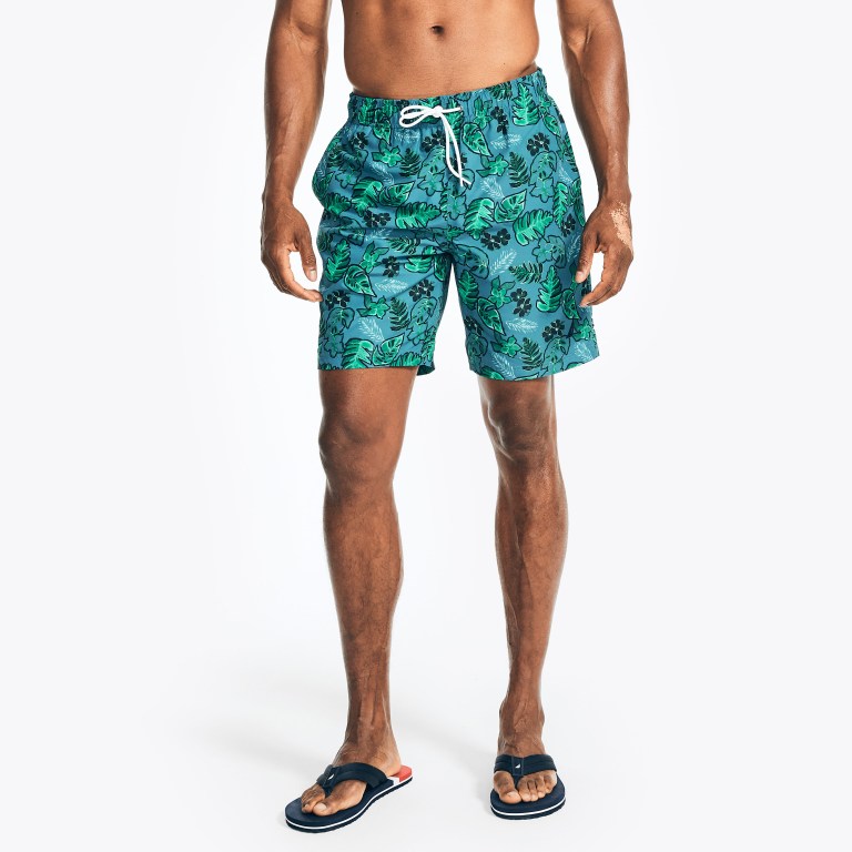 Nautica Sustainably Crafted 8" Tropical Print Azules | Vhkt1xwT