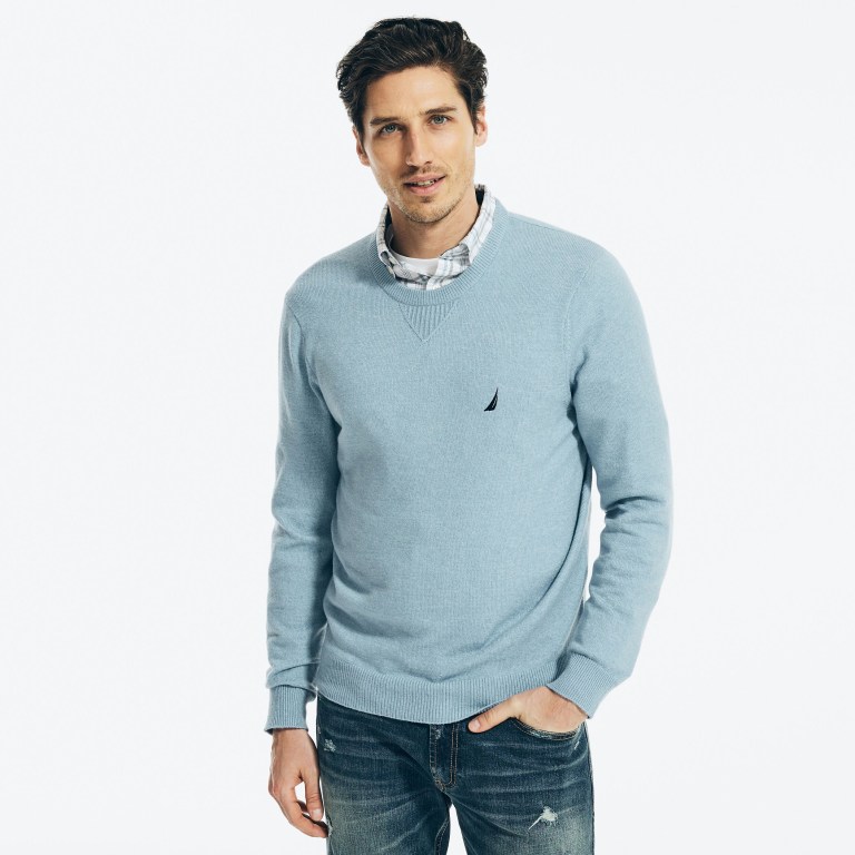 Nautica Sustainably Crafted Crewneck Azules | h70JONYH