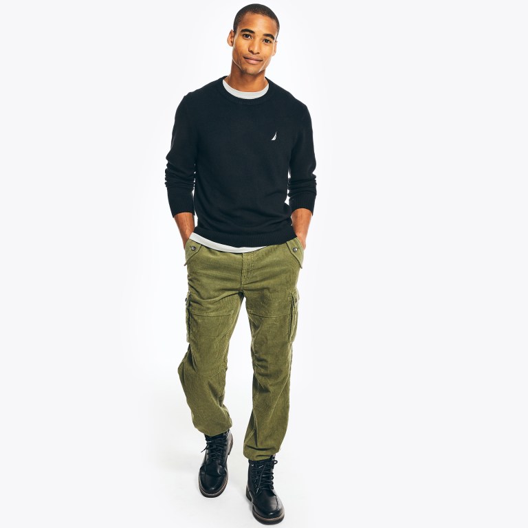 Nautica Sustainably Crafted Crewneck Negras | AxDcOu65