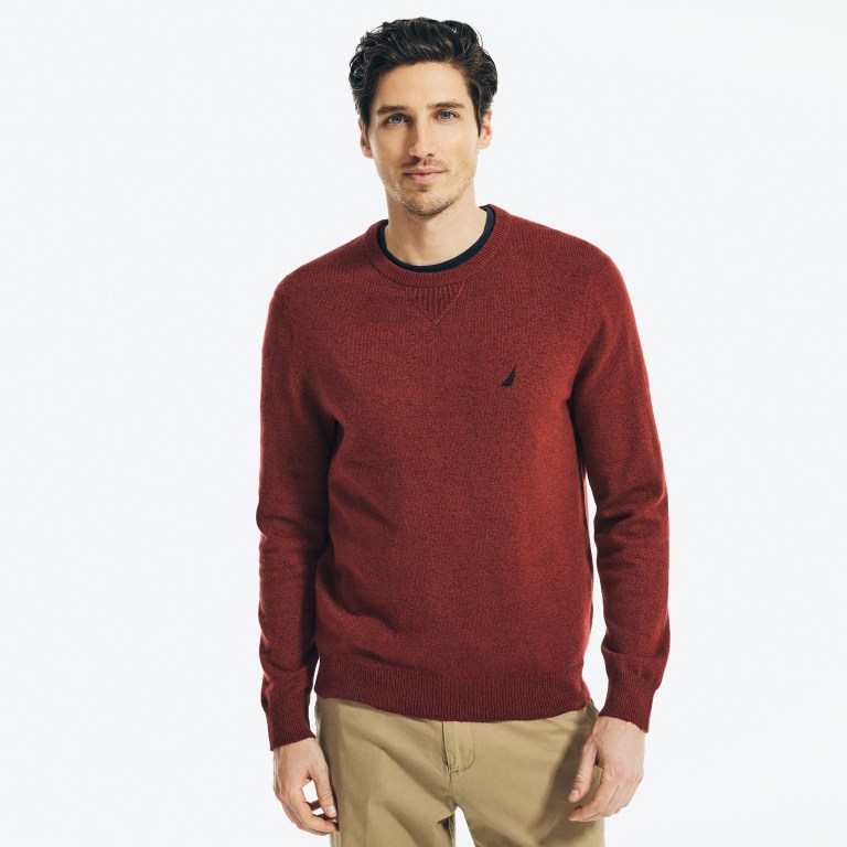 Nautica Sustainably Crafted Crewneck Rojas | sUSVC4Tg