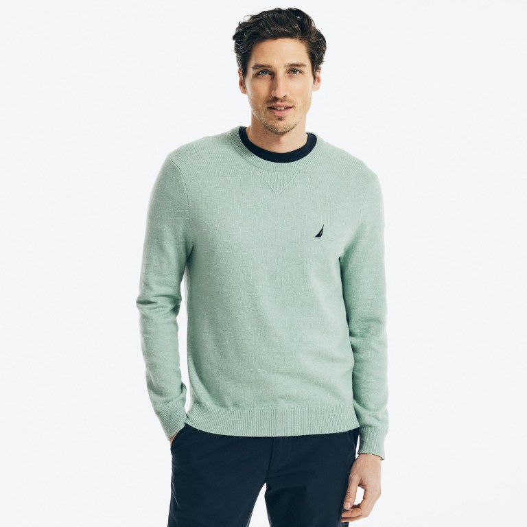 Nautica Sustainably Crafted Crewneck Verde | b2bFQ0kB