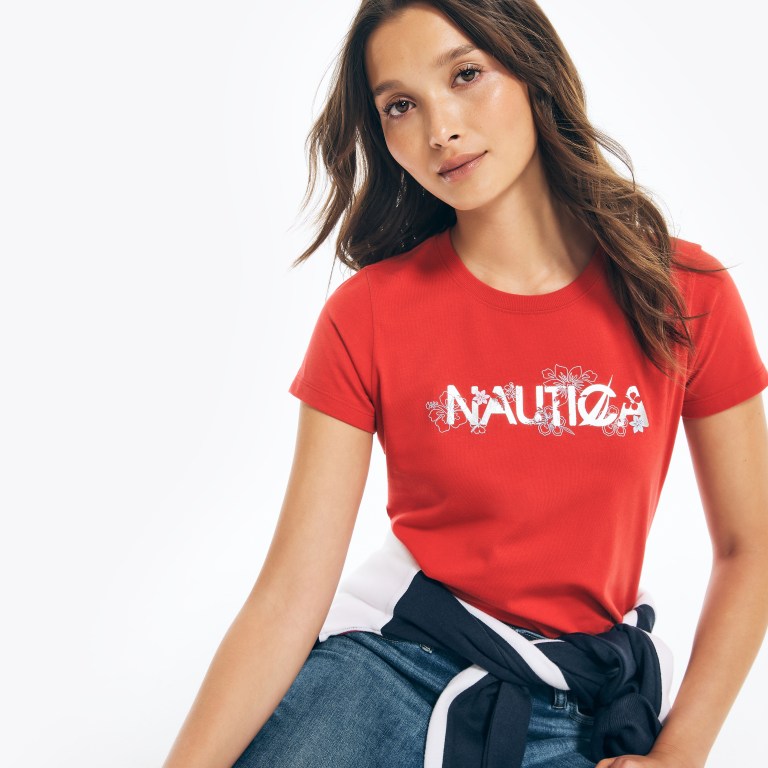 Nautica Sustainably Crafted Floral Foil Logo Rojas | NfMfSW4H