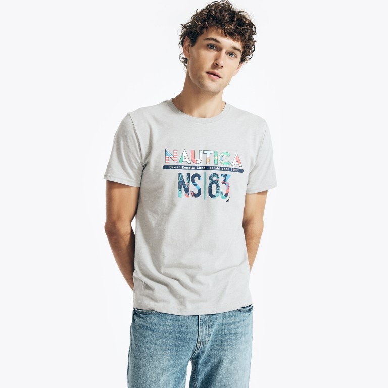 Nautica Sustainably Crafted Ns-83 Estampadas Gris | bWXnw5iI