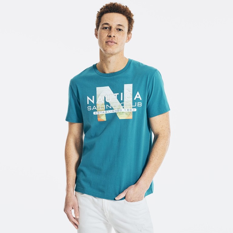 Nautica Sustainably Crafted Sailing Club Estampadas Azules | mXljV26D