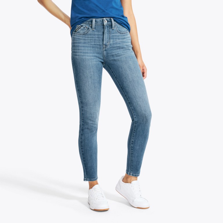 Nautica Sustainably Crafted True Flex High-rise Curvy Fit Skinny Denim Turquesa | 4YhwgDPG