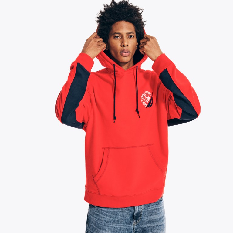 Nautica Urban Necessities X Nautica Estampadas Pullover Hoodie Rojas | w3hzCqq6