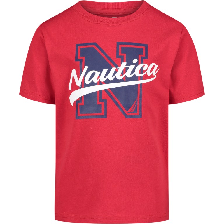 Nautica Varsity Logo Estampadas (8-20) Rojas | bEnVo8lV